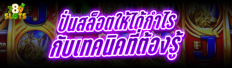 ปั่นสล็อตให้ได้กำไร กับเทคนิคที่ต้องรู้