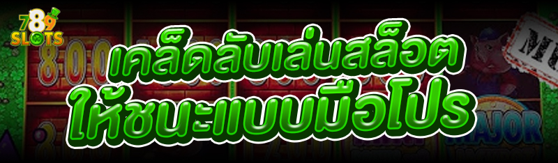 เคล็ดลับเล่นสล็อต ให้ชนะแบบมือโปร